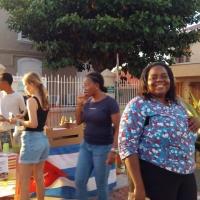 Visite de M. le principal au marché du Carbet
